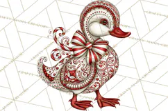 Whimsical Peppermint Animal PNG Christmas Clipart Product Image 5