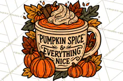 Cozy Fall Clipart PNG Autumn Harvest Illustrations Product Image 5