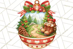 Multi Themed Christmas Ornament Clipart PNG Product Image 5
