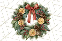 Vintage Farmhouse Christmas Decor PNG Product Image 5