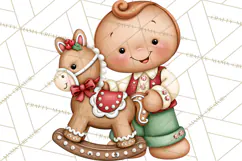 Downtown Gingerbread Town Characters Clipart PNG Product Image 5