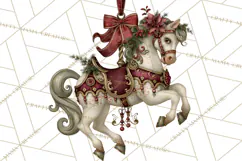 Christmas Circus Clipart, Vintage Christmas Circus PNG Product Image 2
