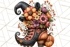 Halloween Floral Clipart PNG Spooky Flowers Images Product Image 2