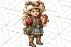 Western Christmas Clipart PNG, Cowboy Christmas, Rustic Product Image 2