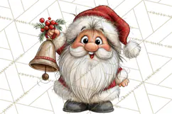 Santa Christmas Clipart, Cute Whimsical Santa PNG, Christmas Product Image 2