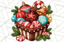 Cocoa Christmas Clipart, Chocolate Coffee Holiday PNG Product Image 2