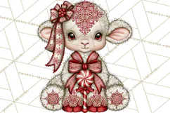 Whimsical Peppermint Animal PNG Christmas Clipart Product Image 2