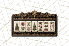 Christmas Mahjong Clipart, Holiday Mahjong Tiles PNG Product Image 2