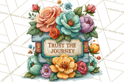 Heartfelt Inspirational Floral PNG Clipart Product Image 2