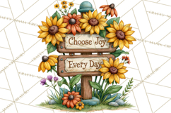 Heartfelt Inspirational Floral PNG Clipart Product Image 3