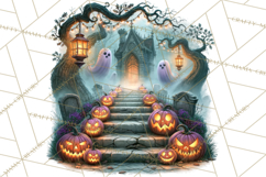 Halloween Graveyard Clipart PNG Product Image 3
