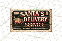 Vintage Christmas Signs Clipart PNG Product Image 3