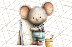 Mischievous Mouse Occupation Clipart PNG Product Image 2