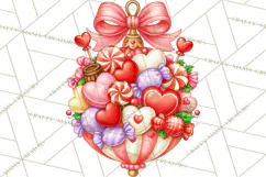 Multi Themed Christmas Ornament Clipart PNG Product Image 3