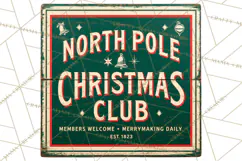 Vintage Christmas Signs Clipart PNG Product Image 4