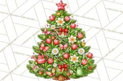 Multi Themed Christmas Trees Clipart PNG Product Image 4