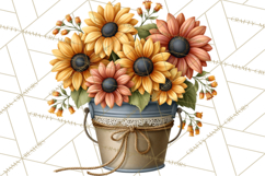 Inspirational Farmhouse Sunflower Clipart PNG Product Image 4