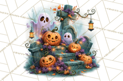 Halloween Graveyard Clipart PNG Product Image 4