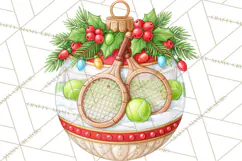 Sports Occupation Christmas Ornaments PNG Clipartt Product Image 4