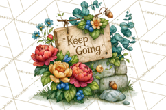Heartfelt Inspirational Floral PNG Clipart Product Image 4