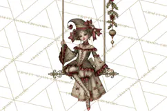 Christmas Circus Clipart, Vintage Christmas Circus PNG Product Image 4