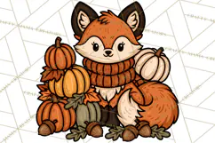 Cozy Fall Clipart PNG Autumn Harvest Illustrations Product Image 5