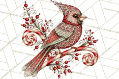 Whimsical Peppermint Animal PNG Christmas Clipart Product Image 5