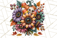 Halloween Floral Clipart PNG Spooky Flowers Images Product Image 5