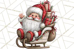 Santa Christmas Clipart, Cute Whimsical Santa PNG, Christmas Product Image 5