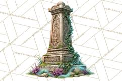 Halloween Graveyard Clipart PNG Product Image 5