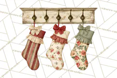 Vintage Farmhouse Christmas Decor PNG Product Image 5