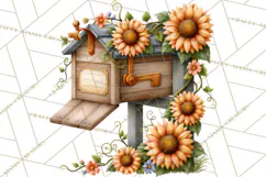 Inspirational Farmhouse Sunflower Clipart PNG Product Image 5