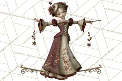 Christmas Circus Clipart, Vintage Christmas Circus PNG Product Image 5