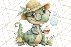 Cute Summer Dinosaur Clipart Sweet Treat Dino PNG Product Image 5