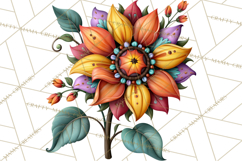 Halloween Floral Clipart PNG Spooky Flowers Images Product Image 2
