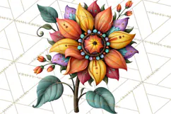 Halloween Floral Clipart PNG Spooky Flowers Images Product Image 2