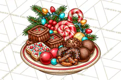 Cocoa Christmas Clipart, Chocolate Coffee Holiday PNG Product Image 2