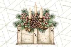 Vintage Farmhouse Christmas Decor PNG Product Image 2