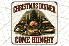 Vintage Christmas Metal Sign Clipart, Funny, Inspirational Product Image 2
