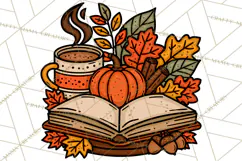 Cozy Fall Clipart PNG Autumn Harvest Illustrations Product Image 2