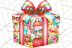 Multi Christmas Gifts Clipart PNG, Themed Wrapped Presents Product Image 2