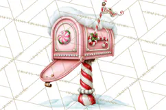 Peppermint Christmas Treasures Clipart PNG, Candy Cane Product Image 2