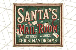 Vintage Christmas Signs Clipart PNG Product Image 3