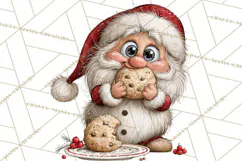 Santa Christmas Clipart, Cute Whimsical Santa PNG, Christmas Product Image 3