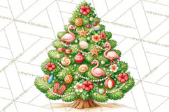 Multi Themed Christmas Trees Clipart PNG Product Image 3