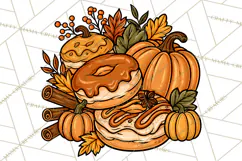 Cozy Fall Clipart PNG Autumn Harvest Illustrations Product Image 3