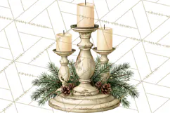 Vintage Farmhouse Christmas Decor PNG Product Image 3