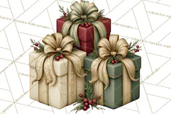 Christmas Mahjong Clipart, Holiday Mahjong Tiles PNG Product Image 3