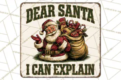 Vintage Christmas Metal Sign Clipart, Funny, Inspirational Product Image 3