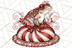 Whimsical Peppermint Animal PNG Christmas Clipart Product Image 3